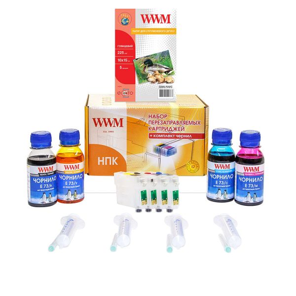 ПЗК - Картриджі WWM, що перезаправляються, для Принтера Epson RC.T073N