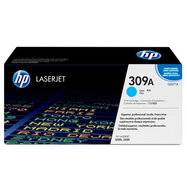 Заправка картриджа HP 309A cyan Q2671A
