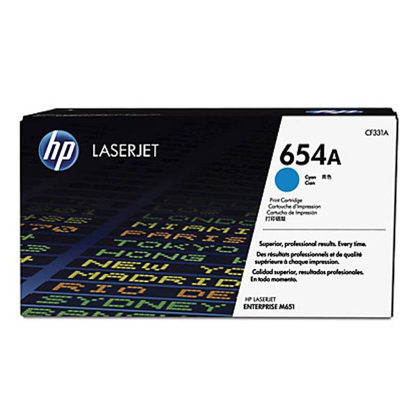 Заправка картриджа HP 654A cyan CF331A